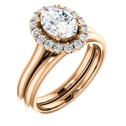 Oval Halo Style Engagement Ring