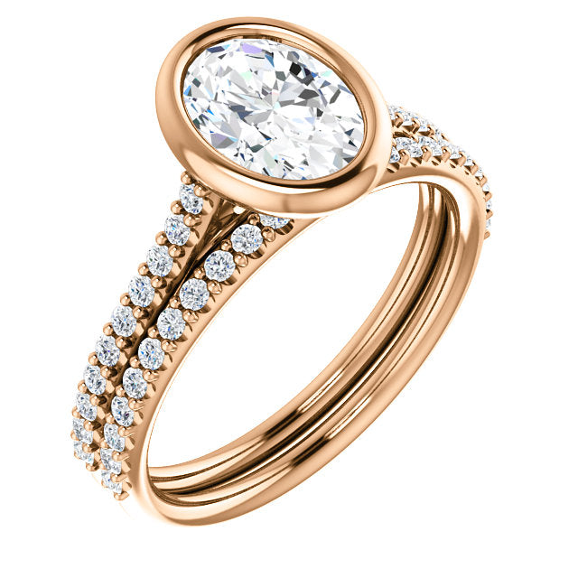 Oval Bezel Style Engagement Ring