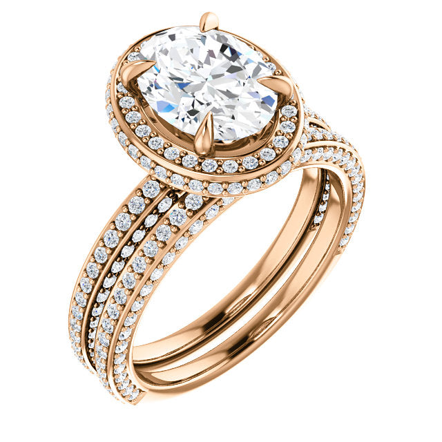 Oval Halo Style Engagement Ring