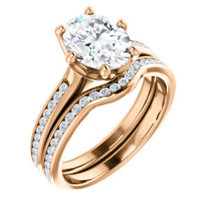 Oval Channel Set Style Engagement Ring