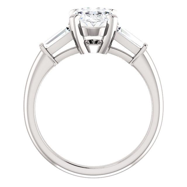 Oval Accent Engagement Ring - I Heart Moissanites