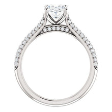 Oval Pave Style Engagement Ring - I Heart Moissanites