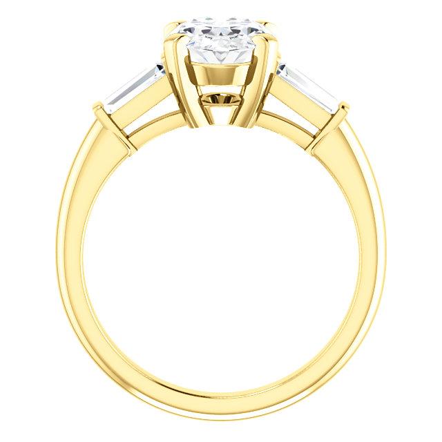 Oval Accent Engagement Ring - I Heart Moissanites