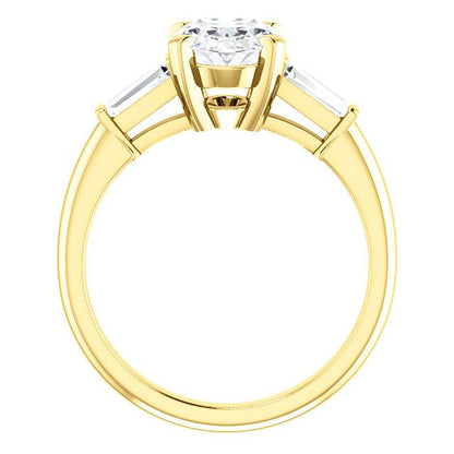 Oval Accent Engagement Ring - I Heart Moissanites