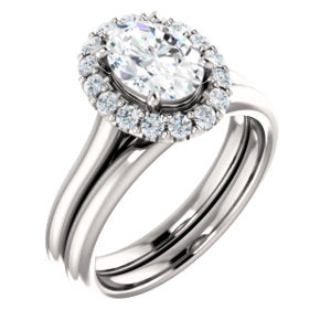 Oval Halo Style Engagement Ring