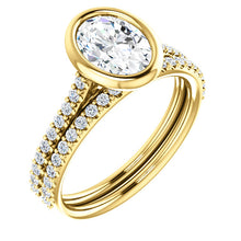 Oval Bezel Style Engagement Ring