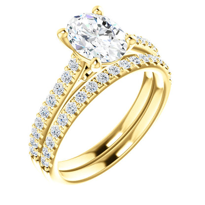 Oval Claw Set Style Engagement Ring