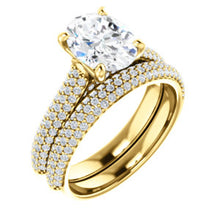 Oval Pave Style Engagement Ring