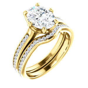 Oval Channel Set Style Engagement Ring