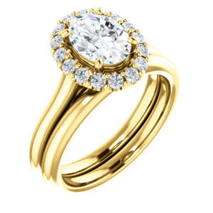 Oval Halo Style Engagement Ring