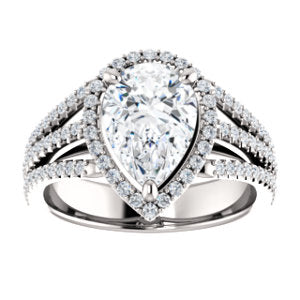 Pear Halo Style Engagement Ring