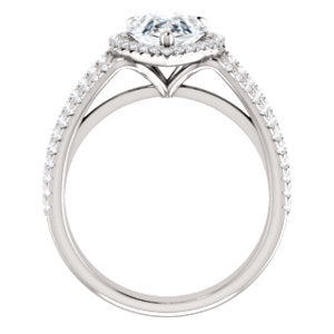 Pear Halo Style Engagement Ring