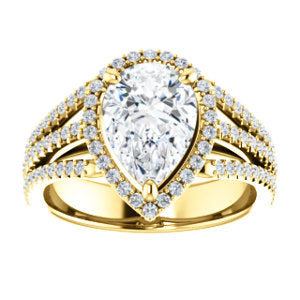 Pear Halo Style Engagement Ring