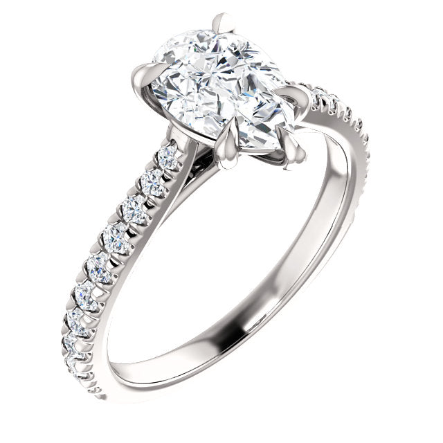 Pear Claw Set Style Engagement Ring