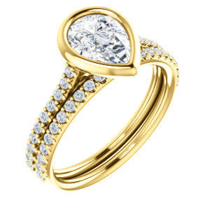 Pear Bezel Style Engagement Ring