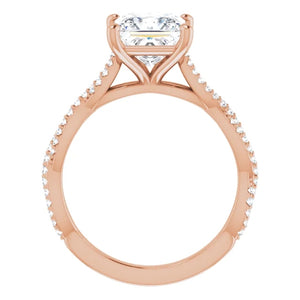 Princess Twist Style Engagement Ring