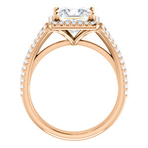 Princess Halo Style Engagement Ring