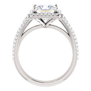 Princess Halo Style Engagement Ring