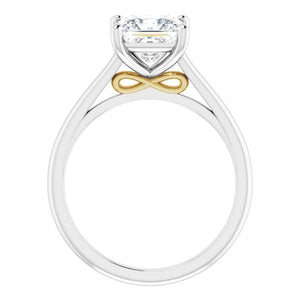 Four Claw Princess Solitaire Engagement Ring