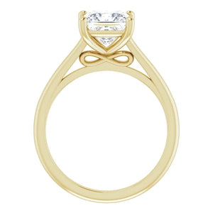 Four Claw Princess Solitaire Engagement Ring