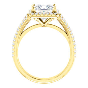 Princess Halo Style Engagement Ring