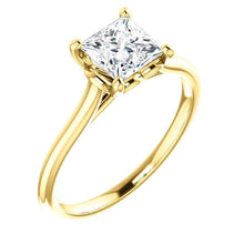 Four Claw Princess Solitare Engagement Ring - I Heart Moissanites