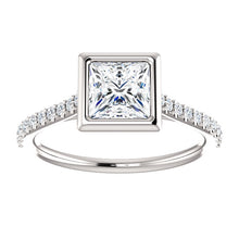 Princess Bezel Style Engagement Ring