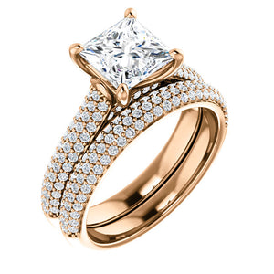 Princess Pave Style Engagement Ring