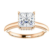 Princess Solitaire & Hidden Halo Engagement Ring