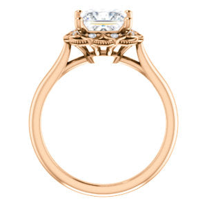 Princess Antique Inspired Design Engagement Ring