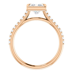 Princess Bezel Style Engagement Ring