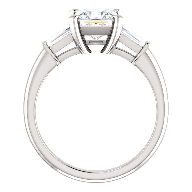 Princess Accent Engagement Ring - I Heart Moissanites