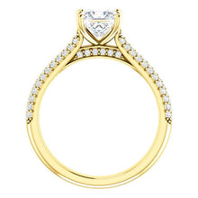 Princess Pave Style Engagement Ring - I Heart Moissanites