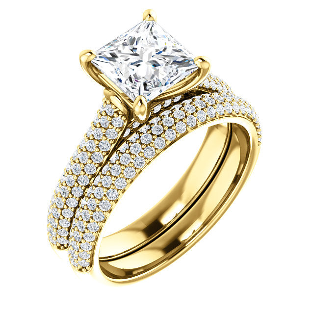 Princess Pave Style Engagement Ring