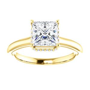 Princess Solitaire & Hidden Halo Engagement Ring