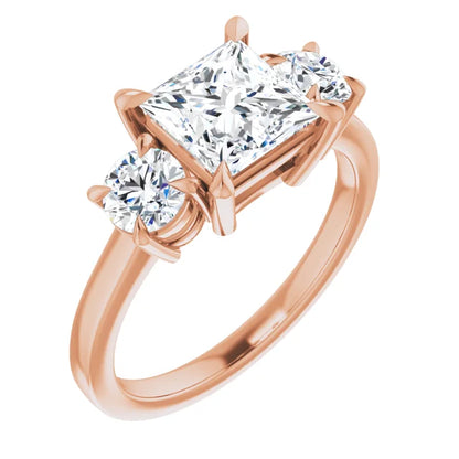 Princess Accent Engagement Ring