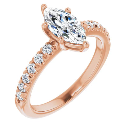 Marquise Six Claw Set Style Engagement Ring