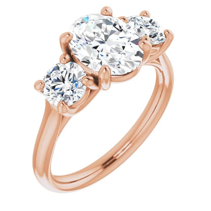 Oval Accent Engagement Ring