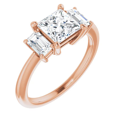 Princess Accent Engagement Ring