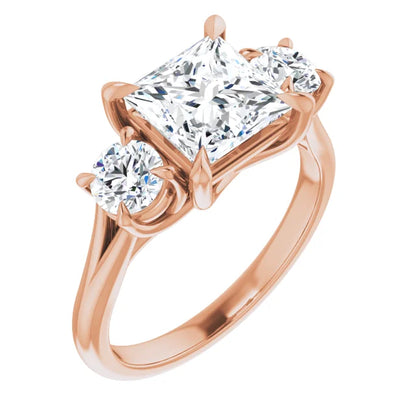 Princess Accent Engagement Ring