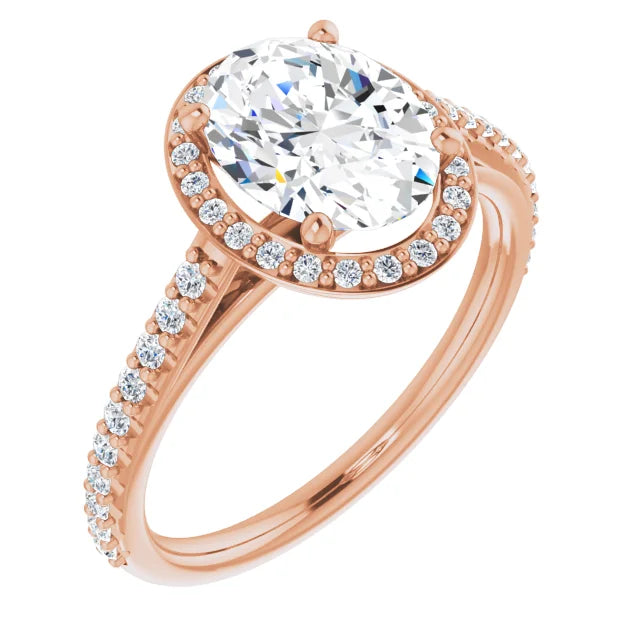 Oval Halo Style Engagement Ring