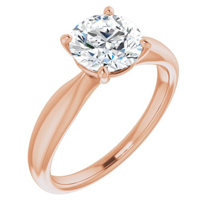 Round Brilliant Knife Edge Solitaire Engagement Ring