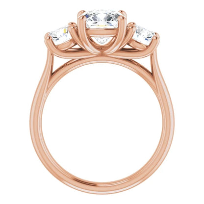 Cushion Accent Engagement Ring