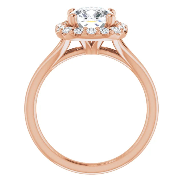 Cushion Halo Style Engagement Ring