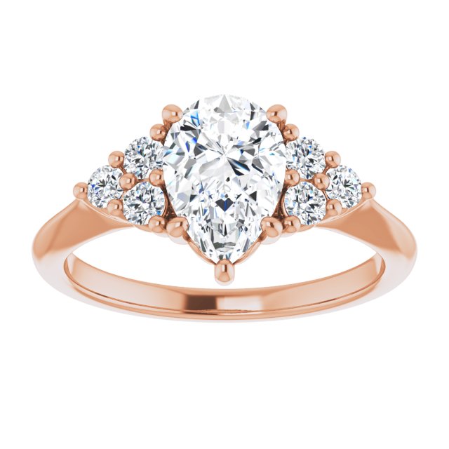 Pear Antique Inspired Design Engagement Ring