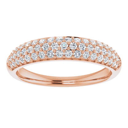 Lab Diamond Pave Style Wedding Band