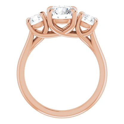 Round Brilliant Accent Engagement Ring