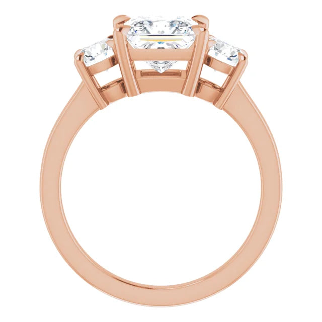 Princess Accent Engagement Ring
