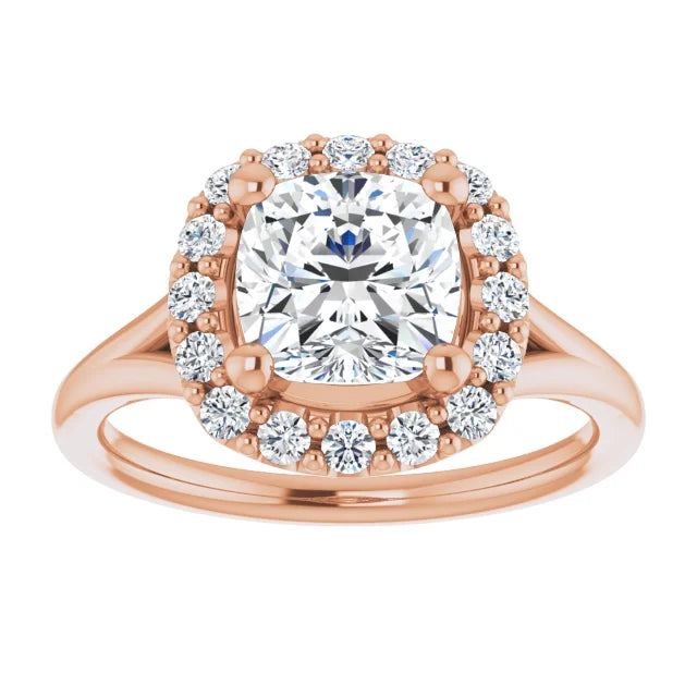 Cushion Halo Style Engagement Ring