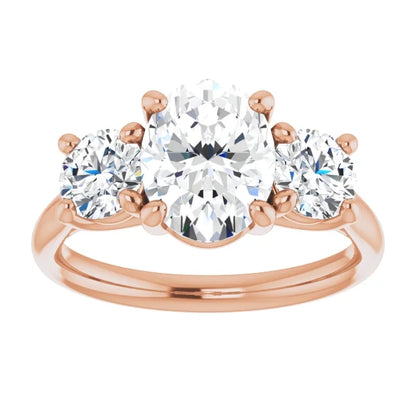 Oval Accent Engagement Ring